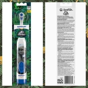 🔥New Jurassic World Kids Spinbrush Electric Battery Toothbrush - Soft